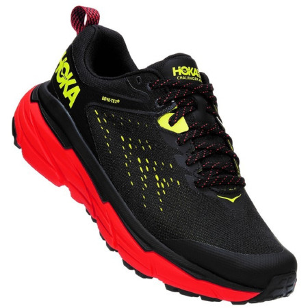 Buty do biegania dla mężczyzn Hoka One One Challenger Atr 6 Gtx czarny/pomarańczowy Black/GreenSheen