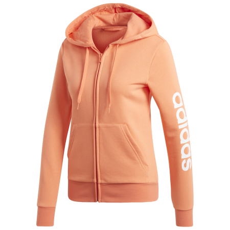 Bluza damska Adidas Essentials Linear FZ HD pomarańczowy