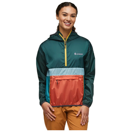 Kurtka damska Cotopaxi Teca Half-Zip Windbreaker zielony/pomarańczowy Super Food