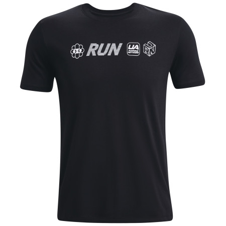 Koszulka męska Under Armour Run Anywhere SS czarny Black / White / White