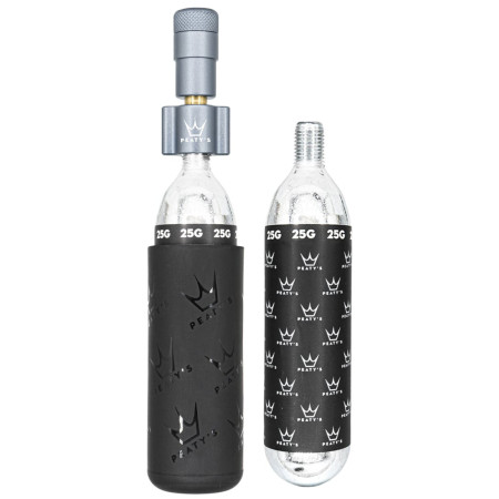 Pompka Peaty´s Holeshot Co2 Pumpa + Bombičky 2 Ks - Mtb szary Slate