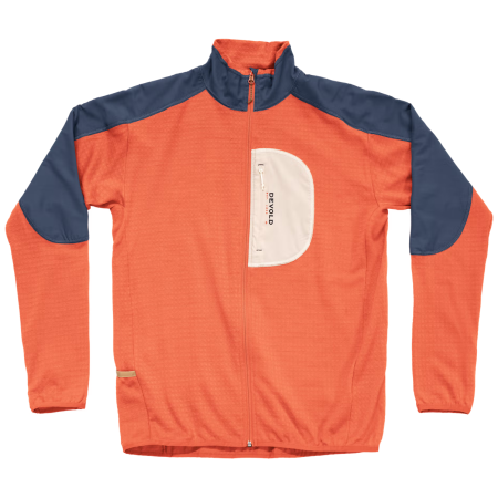 Bluza męska Devold Adventure Jacket Man pomarańczowy/niebieski Brick