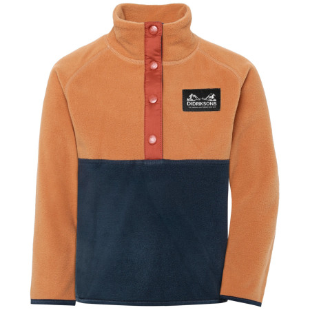 Bluza dziecięca Didriksons Monte Kids Half Bu 6 Almond Tree pomarańczowy/niebieski Almond Tree