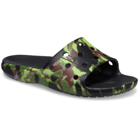 Męskie kapcie Crocs Classic Spray Camo Slide czarny Black