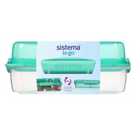 Pudełko na jedzenie Sistema Lunch Stack To Go Rectangle turkusowy mint