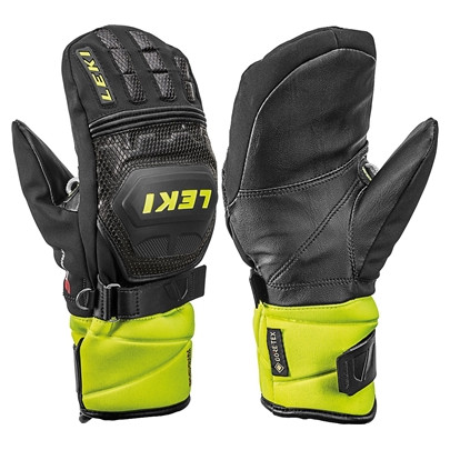 Rękawice narciarskie Leki Worldcup Race Coach Flex S GTX Junior Mitt czarny/żółty black-ice lemon