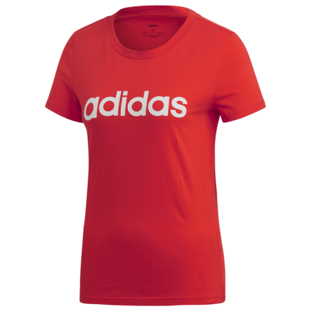Koszulka damska Adidas W E LIN T czerwony Actred/White