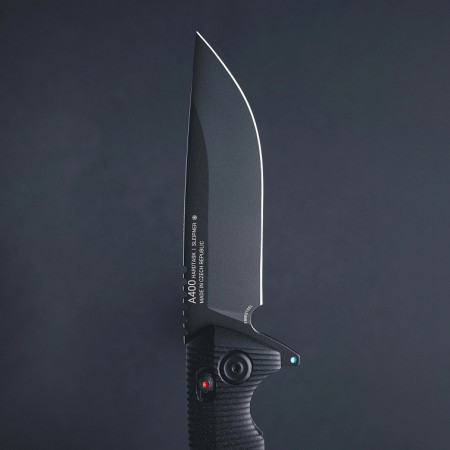 Nóż składany Acta non verba A400-BB, DLC, SL, ALOCK,G10 Black