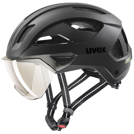 Kask rowerowy Uvex Stride Visor czarny black matt