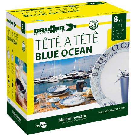 Zestaw naczyń Brunner Set tête-à-tête Blue Ocean 8 pcs