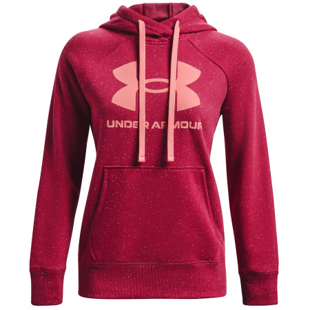 Bluza damska Under Armour Rival Fleece Logo Hoodie różowy Black Rose / Posh Pink / Posh Pink