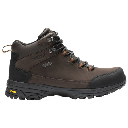 Buty trekkingowe wysokie męskie Regatta Burrell Leather Boot II ciemnobrązowy Peat