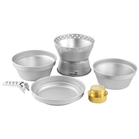 Zestaw naczyń kuchennych i palników Easy Camp Storm Cooker srebrny Silver