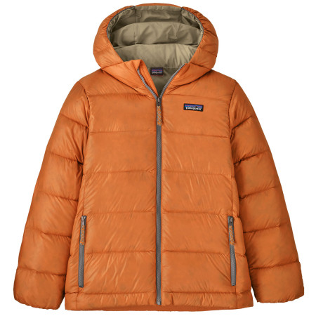 Kurtka dziecięca Patagonia K's Hi-Loft Down Sweater Hoody - Marigold pomarańczowy Marigold