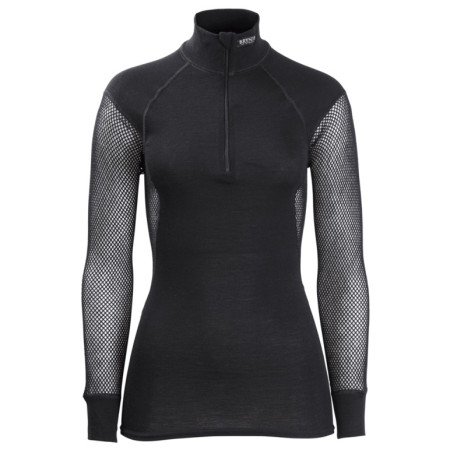 Damski golf Brynje of Norway Lady Wool Thermo Zip-polo czarny