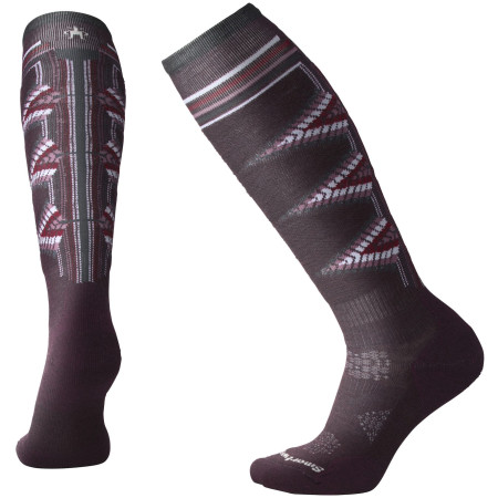 Damskie podkolanówki Smartwool Phd Ski Light Pattern Women`s fioletowy bordeaux