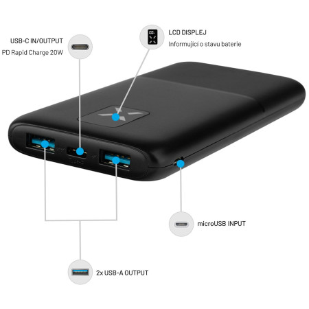 Powerbank FIXED Zen 10 z wyświetlaczem LCD