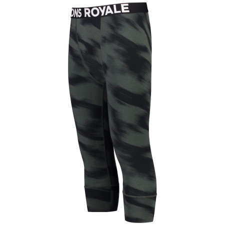 Męskie kalesony 3/4 Mons Royale Cascade Merino Flex 200 3/4 Legging Rosin Motion czarny/szary Rosin motion