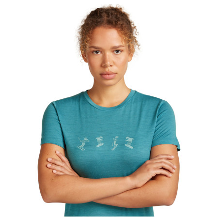 Koszulka damska Icebreaker Women Merino 150 Tech Lite SS Tee Snow Day