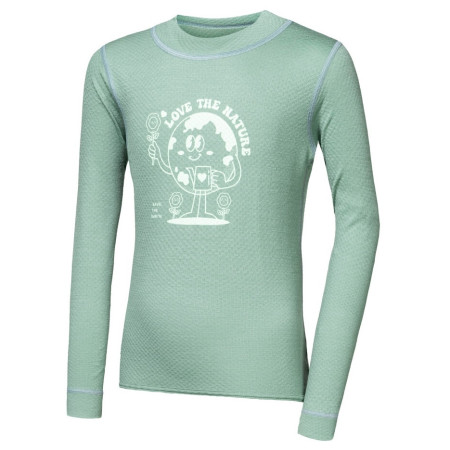 Dziecięca koszulka Sensor Merino DF Planet Basil Green jasnozielony Basil Green