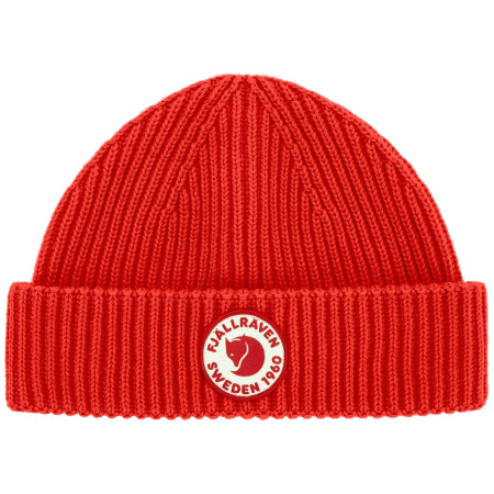 Czapki zimowe Fjällräven 1960 Lite Logo Hat czerwony True Red