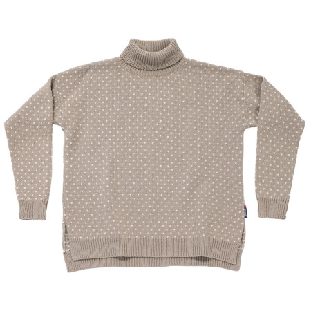 Damski golf Devold Sørisen Wool High Neck Wmn szary STONE/OFFWHITE