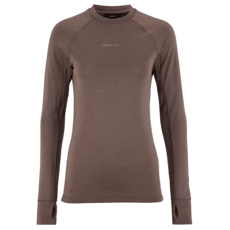 Damska koszulka Craft Wool Comfort Rn LS W brązowy Brown
