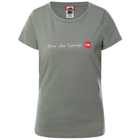 Koszulka damska The North Face W S/S Neverstopexploring Tee szary/zielony AgaveGreen