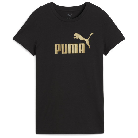 Koszulka damska Puma ESS NO. 1 LOGO Metallic Tee czarny PUMA Black-metallic gold