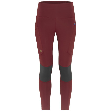 Damskie legginsy Fjällräven Abisko Trekking Tights Pro W czerwony Pomegranate Red-Iron Grey