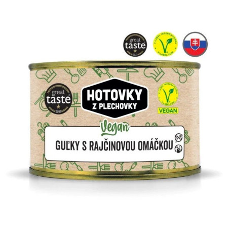 Danie główne Hotovky z plechovky Kluski w sosie pomidorowym VEGAN 400g