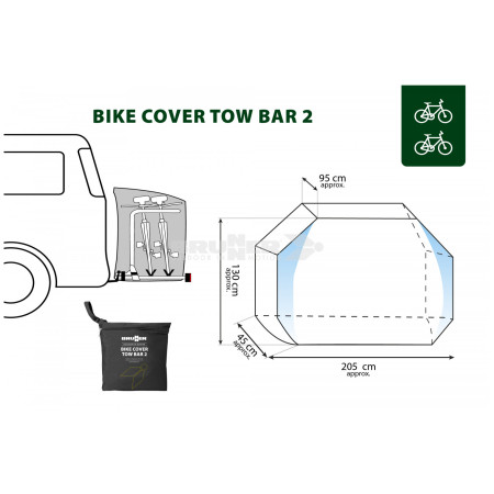 Pokrowiec wodoodporny Brunner Bike Cover Tow Bar 1/2