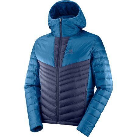 Męska kurtka puchowa Salomon Haloes Down Hoodie M niebieski Poseidon/NightSky