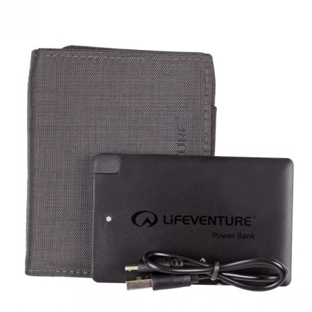 Portfel LifeVenture RFID Charger Wallet zarys Grey
