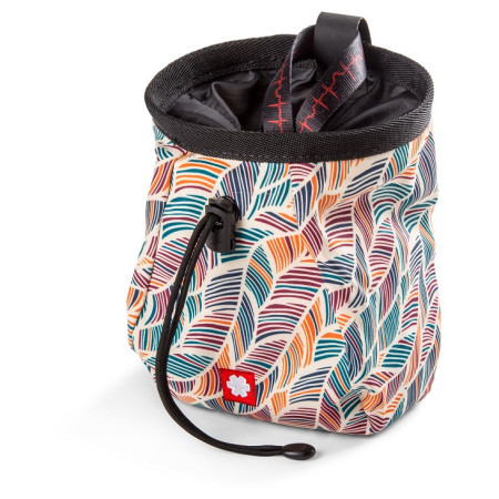 Worek na magnezję Ocún Lucky + Belt biały/czerwony LeafsColor