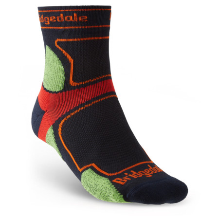 Skarpety męskie Bridgedale Trail Run UL T2 CS 3/4 Crew czarny/zielony Navy/