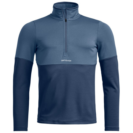 Bluza męska Ortovox Fleece Light Zip Neck niebieski Blue Nunatak