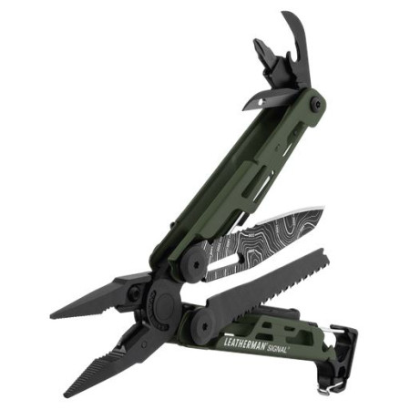Wielofunkcyjny nóż Leatherman Signal Green Topo