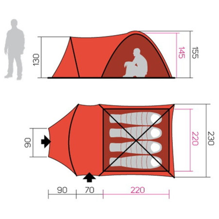 Namiot rodzinny Hannah Atol 4 Cool