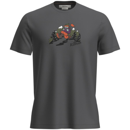 Męska koszulka Icebreaker M Mer 150 Tech Lite SS Tee Catch Me Outs ciemnoszary Obsidian