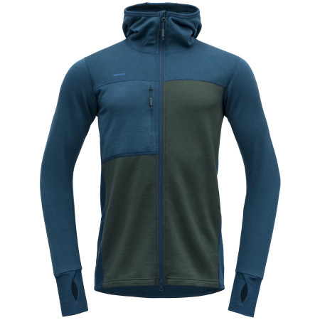 Męska bluza Devold Nibba Pro Merino Jkt Hood niebieski/szary Flood/Woods