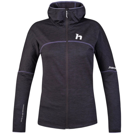 Bluza damska Hannah Meda Hoody szary/fioletowy anthracite mel