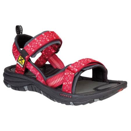 Sandały damskie Source Gobi Triangles Red czerwony TrianglesRed