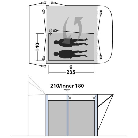 Sypialnia Outwell Inner Newburg 260