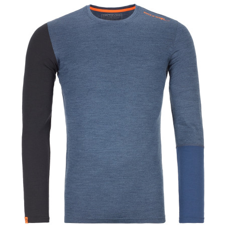Koszulka męska Ortovox Rock'n'Wool Long Sleeve M ciemnoniebieski Nightblueblend