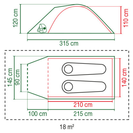 Stan pro 2 osoby Coleman Darwin 2+