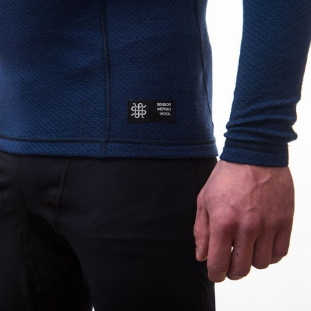 Męska koszulka Sensor Merino DF zip