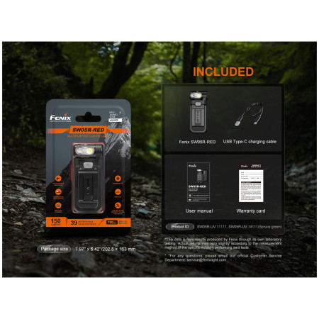 Latarka kieszonkowa Fenix SW05R-RED