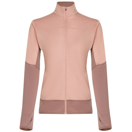 Bluza damska Icebreaker Women Merino Blend 300 RealFleece™ Descender LS Zip różowy Summit/Blush/Cb