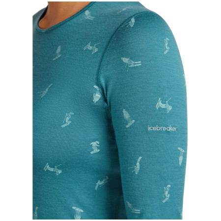 Damska koszulka Icebreaker Women Merino 200 Oasis LS Crewe Snow Day